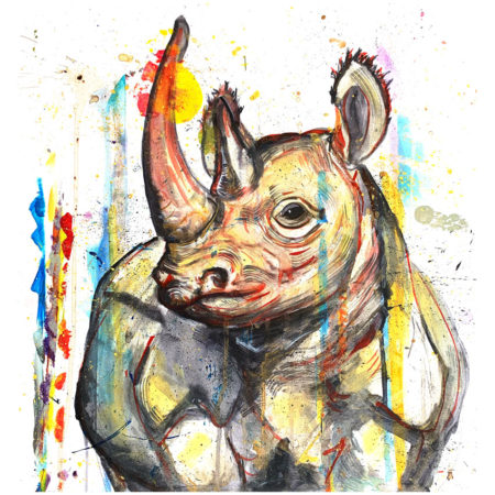 Rhino Painting Print