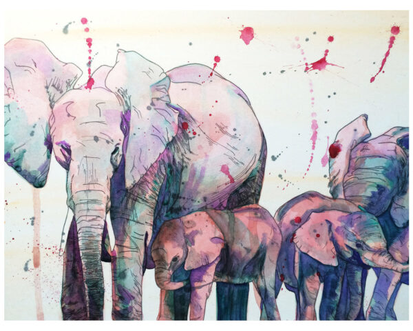Elephants Print