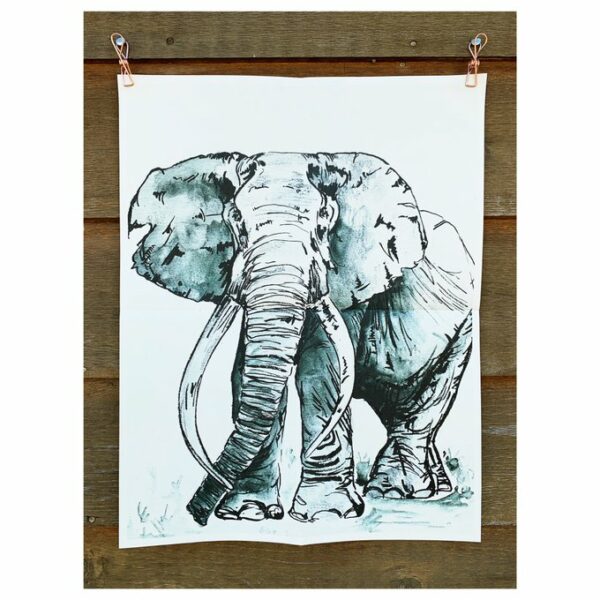 Big Tusker - Large Newsprint