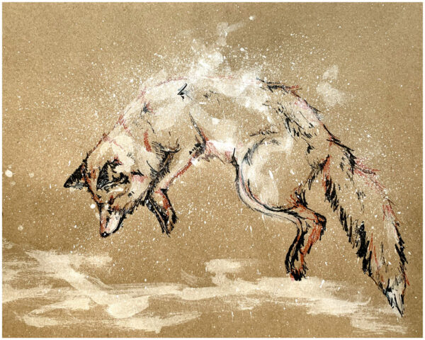 Kraft Fox Print
