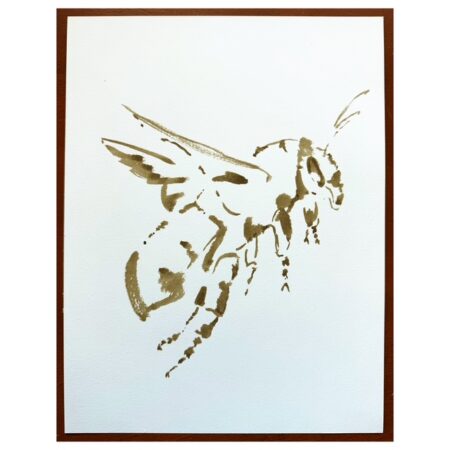 Honey Bee Walnut Ink Study