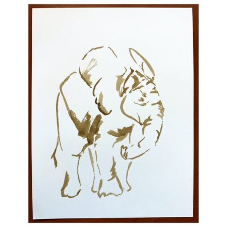 Elephant Walnut Ink Study