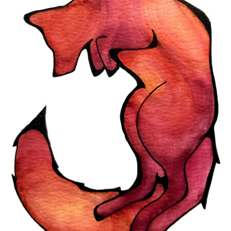Bright Fox Triptych - Framed